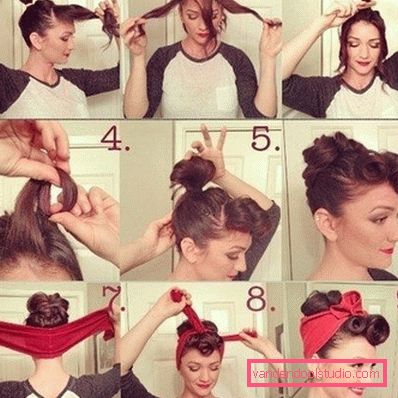 Pin-up frizure za kosu srednje dužine