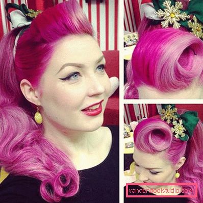 Pin-up frizure za dugu kosu