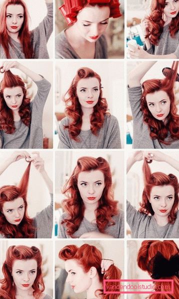 Pin-up frizure za dugu kosu