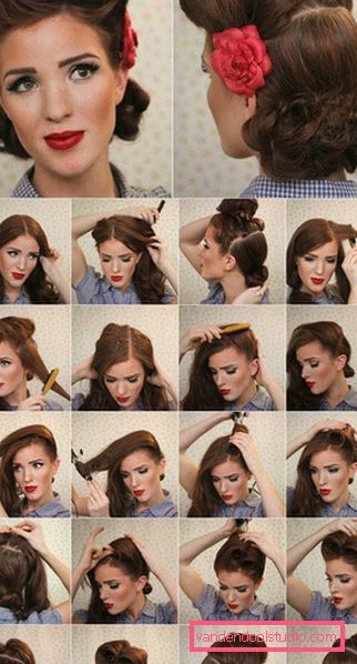 Pin-up frizure za kosu srednje dužine