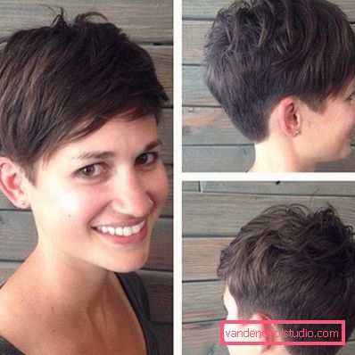 pixie haircut photos of brunette
