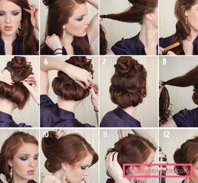 Izrada večernjih frizura vlastitim rukama - top 8 styling za večer
