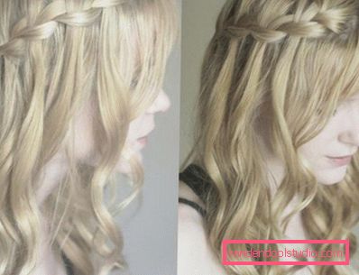 Hairstyle waterfall Kako napraviti frizuru vodopada - korak po korak upute za tkanje pletenice