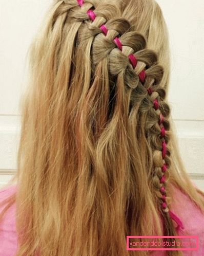 Hairstyle waterfall Kako napraviti frizuru vodopada - korak po korak upute za tkanje pletenice