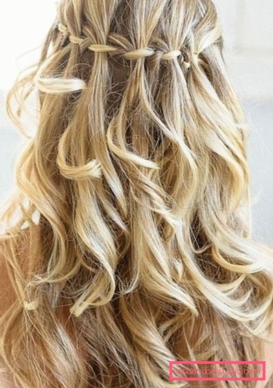 Hairstyle waterfall Kako napraviti frizuru vodopada - korak po korak upute za tkanje pletenice