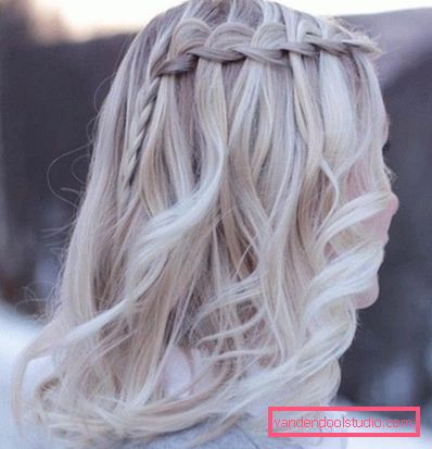 Hairstyle waterfall Kako napraviti frizuru vodopada - korak po korak upute za tkanje pletenice