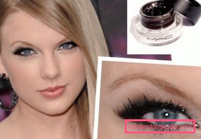 Taylor Swift sa šminkom za oči Taylor Swift sa šminkom za oči