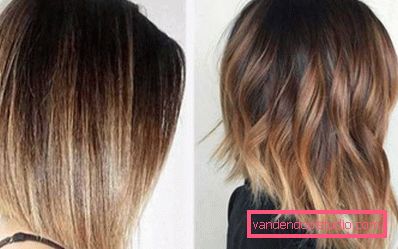 Ombre za tamnu kosu - 250 fotografija