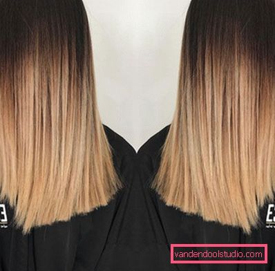 Ombre za tamnu kosu - 250 fotografija