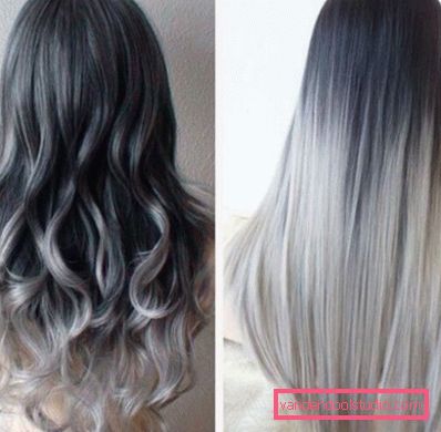 Ombre za tamnu kosu - 250 fotografija