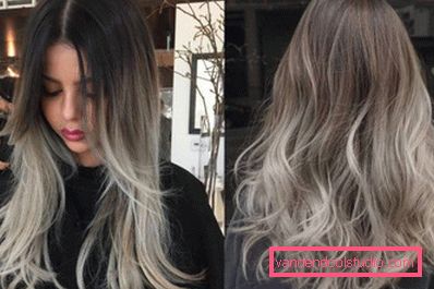 Ombre za tamnu kosu - 250 fotografija