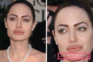 Užasna tetovaža obrva Angelina Jolie Užasna tetovaža obrva Angelina Jolie