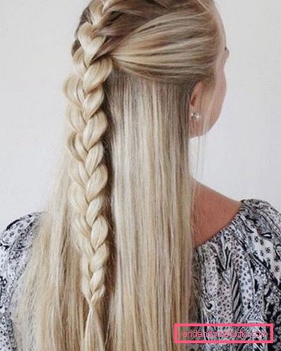 French braid Francuski frizura pletenica - kako se tkati pletenica sama