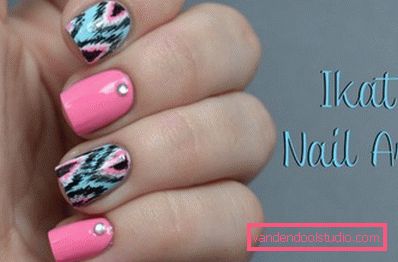 Ikat nail art Ikat nail art