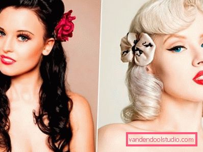 pričvrstite frizure Seksi i neuobičajeni pin-up frizure - step-by-step sheme izvršenja