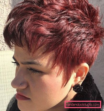 Frizura Pixie za kratku kosu 2018 - 2019 - fotografije sa svih strana