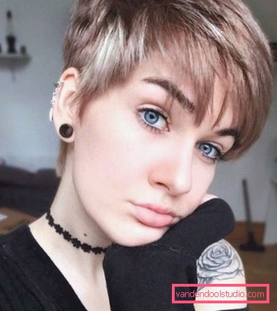 Frizura Pixie za kratku kosu 2018 - 2019 - fotografije sa svih strana